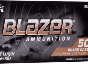 CCI BLAZER BRASS 9MM LUGER - 124GR FMJ 50RD 20BX/CS
