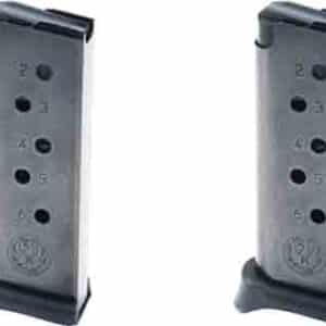 RUGER MAGAZINE LCP 380ACP - 6RD W/FINGER EXT. 2-PACK