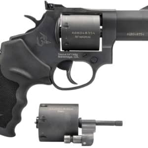 Taurus 2-692031 692  Medium 38 Special +P/357 Mag/9mm Luger 7 Shot 3" Matte Black Ported Barrel, Cylinder & Frame, Black Ribber Grip, Transfer Bar Safety, Exposed Hammer, 2 Cylinders
