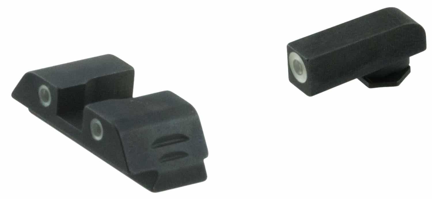AmeriGlo GL5113 Classic Tritium Sight Set for Glock Green Tritium White Outline Front Sight-Green Tritium White Outline Rear Sight