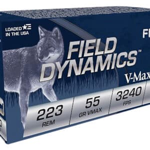 Fiocchi 223HVC50 Field Dynamics 223Rem 55gr Hornady V Max 50 Per Box/20 Case