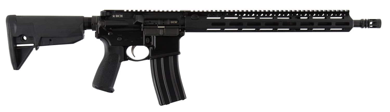 BCM 750750 RECCE-16 MCMR 223 Rem,5.56x45mm NATO 16" 30+1 Black Hard Coat Anodized, Manganese Phosphate, 6 Position Stock, Bravo Mod 3 Grip