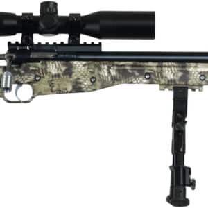 Crickett KSA2151 CPR Complete Package 22 LR Caliber with 1rd Capacity, 16.12" Barrel, Blued Metal Finish & Fixed with Adjustable Cheekpiece Kryptek Camo Stock Right Hand