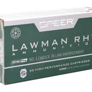 Speer 53395 Lawman Training RHT 45ACP 155gr SinterFire Frangible 50 Per Box/20 Case