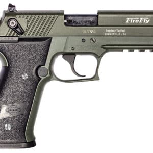 GSG GERG2210FFG FireFly  22 LR 10+1 4" Green Steel Barrel, Serrated Slide, Zinc Alloy w/Accessory Rail Frame, Black Polymer Grip