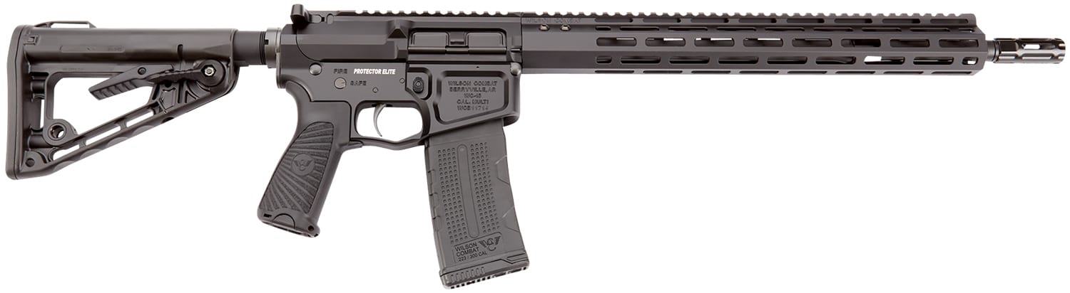 Wilson Combat TRPEC556BL Protector Elite Carbine 5.56x45mm NATO 30+1 16.25" Black Match Grade Barrel, Black Armor-Tuff Aluminum Receiver, Black Synthetic Wilson/Rogers Super Stoc Stock