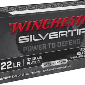 Winchester Ammo W22LRST Silvertip 22LR 37gr Silvertip Hollow Point 50 Per Box/40 Case