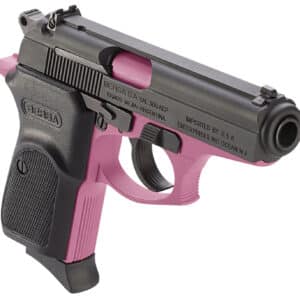 Bersa T380PNK8 Thunder Micro-Compact Frame 380 ACP 8+1 3.50" Pink Cerakote Steel Barrel, Matte Black Serrated Steel Slide, Pink Cerakote Aluminum Frame