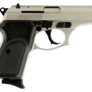 Bersa T22NKL Thunder Micro-Compact Frame 22 LR 10+1 3.50" Nickel Steel Barrel, Nickel Cerakote Serrated Slide & Aluminum Frame w/Beavertail Black Textured Polymer Grip