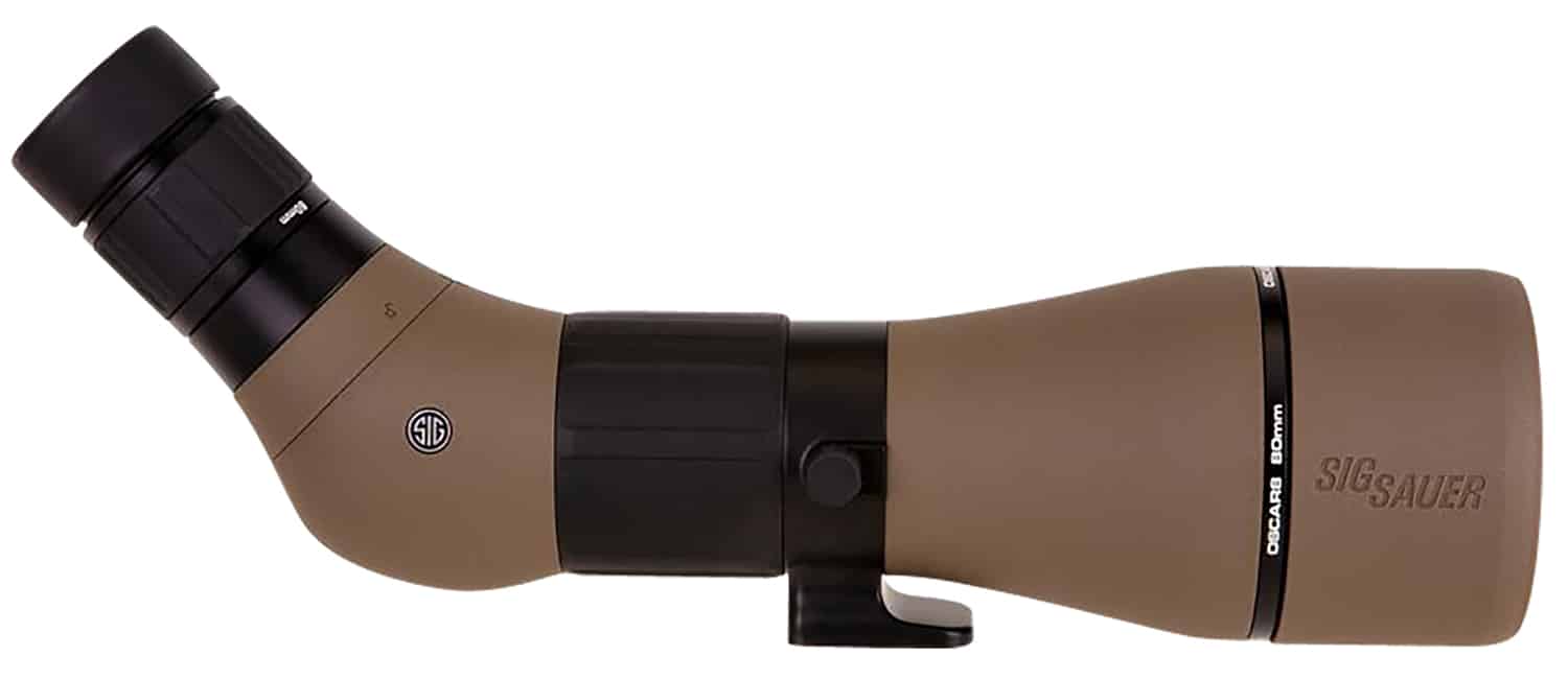 Sig Sauer Electro-Optics SOO82001 OSCAR8 Flat Dark Earth Rubber Armor 27-55x 80mm Angled Body