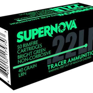 Supernova PMSN22LRG Green Tracer Non-Corrosive 22LR 40gr Lead Round Nose 50 Per Box/100 Case
