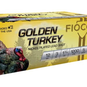 Fiocchi 123TRKC5 Golden Turkey 12Gauge 3" 1 3/4oz 5Shot 10 Per Box/10 Case