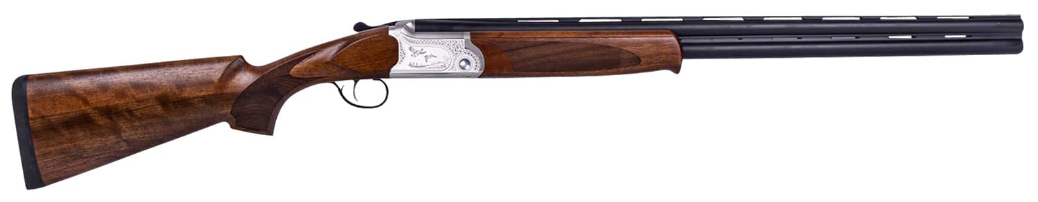 ATI GKOF28SV Cavalry SX 28 Gauge 3" 2rd 26" Blued O/U Barrel, Silver Engraved Rec, Oiled Turkish Walnut Stock, 5 Chokes