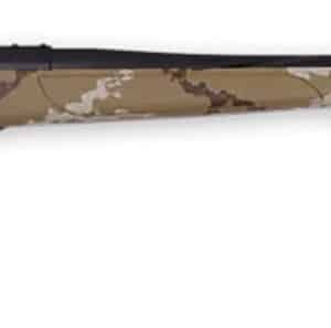 Weatherby VHH222RR6B Vanguard Outfitter 22-250 Rem 5+1 24" Threaded/Spiral Fluted, Graphite Black Barrel/Rec, Tan with Brown & White Sponge Synthetic Stock, Accubrake Muzzle Brake, Adj. Trigger