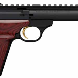 Browning 051528490 Buck Mark Field Target 22 LR 10+1 5.50" Matte Blued Heavy Bull Barrel, Matte Black Serrated w/Picatinny Rail Slide & Aluminum Frame w/Laminate Cocobolo Target Grip