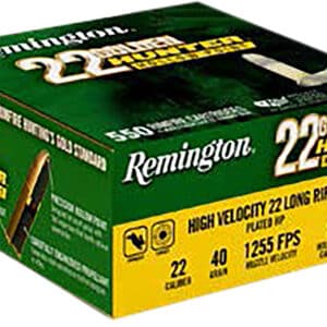 Remington Ammunition R21253 Golden Hunter 22LR 40gr Plated Hollow Point 550 Per Box/12 Case