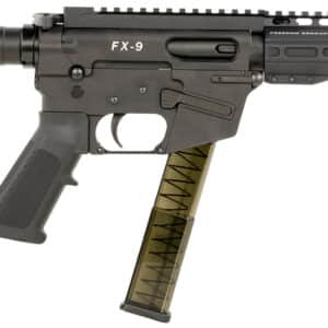 FREEDOM ORDNANCE FX9P8SBM FX-9 9mm Luger 31+1 8" Black Nitride Steel Barrel, M-LOK Handguards, Black Anodized Aluminum Picatinny Rail Receiver, Black SB Mini Brace, AR15 Grip