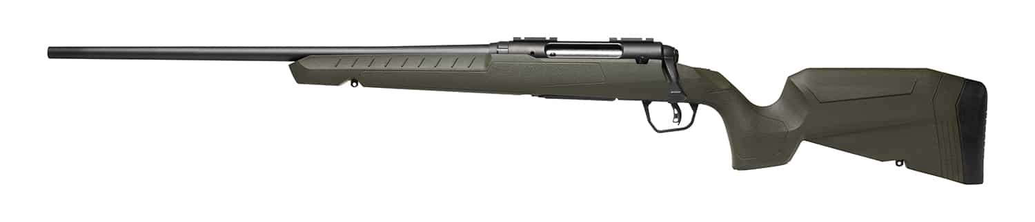 Savage Arms 32080 Axis 2 270 Win 4+1 22" Matte Black Sporter Barrel, Matte Black Drilled & Tapped Steel Receiver, Fixed Green Synthetic Stock, Left Hand