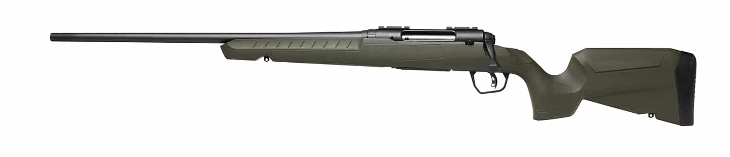 Savage Arms 32132 Axis 2 Compact 350 Legend 4+1 18" Matte Black Heavy Sporter Barrel, Matte Black Drilled & Tapped Carbon Steel Receiver, Fixed OD Green Synthetic Stock, Left Hand