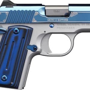 Kimber Mfg.,inc 3300111 Micro 9 Sapphire 9mm 6+1 3.15" Polished Bright Blue PVD Coating Stainless Steel Slide G-10 Grip
