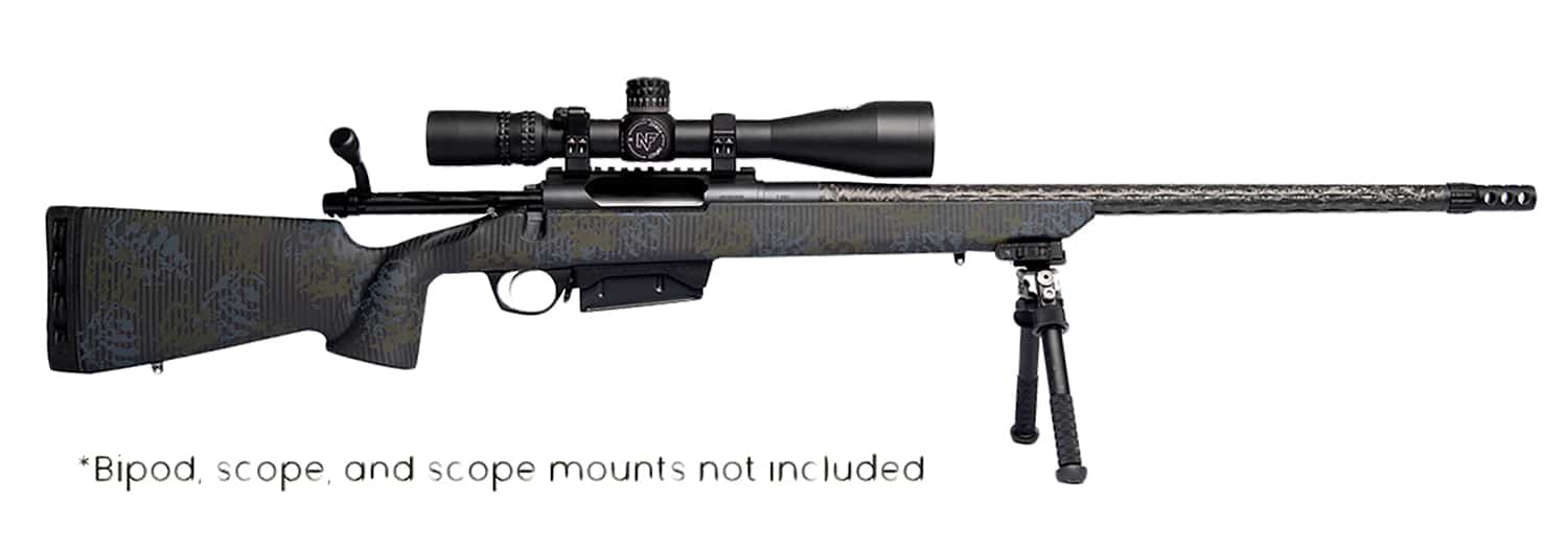 Iota Outdoors RF019C212216C20 Vandal Carbon II 300 Win Mag 22" Black Fluted Barrel, Black Drilled & Tapped Receiver, Black Iota EKO X Carbon Fiber Stock