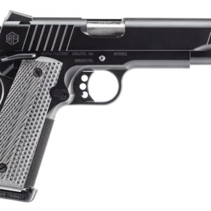 Alpha Foxtrot AA27X4ENA-XQBK08-WBS AF1911 Full Size 45 ACP 8+1 5" Stainless Bull Barrel, Black QPQ Stainless Steel Serrated Slide, Black QPQ Stainless Steel Serrated Frame w/Beavertail G10 Grip