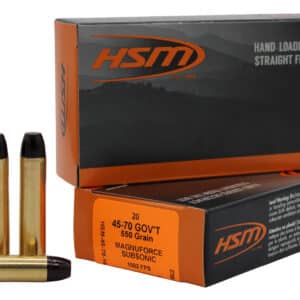 HSM 457016N   45-70Gov 550gr Hard Cast Long Flat Nose 20 Per Box/25 Case