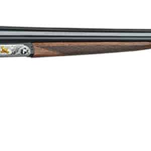 F.A.I.R. FRISSL2028 Iside Select 20 Gauge Break Open 2rd 28" Black Side By Side Barrel, Polished Silver w/Gold Inlay Receiver, English Style Oiled Walnut Stock, Technichoke XP50 Choke System