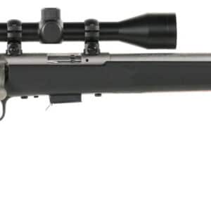 Savage Arms 95200 93 FVSS XP Full Size 22 WMR 5+1 21" Matte Stainless Heavy Barrel, Matte Drilled & Tapped Stainless Steel Receiver, Matte Black Fixed Synthetic Stock, 3-9x40mm Duplex, Right Hand