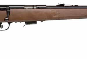 Savage Arms 90700 93 G Full Size 22 WMR 5+1 21" Matte Black Sporter Barrel, Matte Black Drilled & Tapped Carbon Steel Receiver, Satin Hardwood Fixed Stock, Right Hand