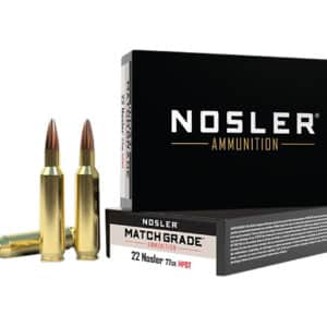 Nosler 60016 Match Grade  22Nosler 77gr Custom Competition Hollow Point Boat Tail 20 Per Box/10 Case