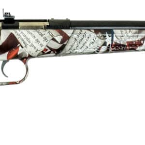 Crickett KSA2168 Youth  22 LR 1rd 16.12" Blued Barrel & Receiver, Fixed Front/Adjustable Rear Peep Sight, American Flag/Amendment Synthetic Stock w/11.5" LOP, Rebounding Firing Pin Safety