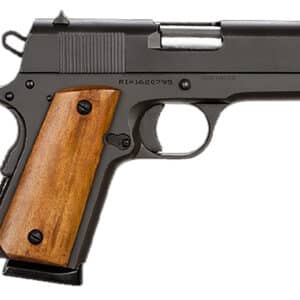 Rock Island 51416MA GI Standard CS *MA Compliant 45 ACP Caliber with 3.50" Barrel, 7+1 Capacity, Overall Black Parkerized Finish Steel, Beavertail Frame, Serrated Slide & Wood Grip