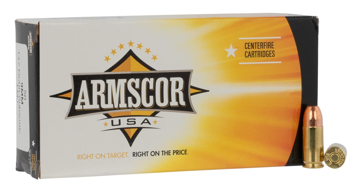 Armscor FAC95 USA 9mmLuger 147gr Full Metal Jacket 50 Per Box/20 Case
