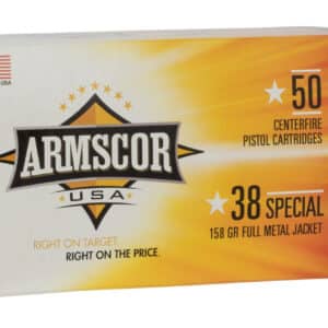 Armscor FAC3817N USA  38Special 158gr Full Metal Jacket 50 Per Box/20 Case
