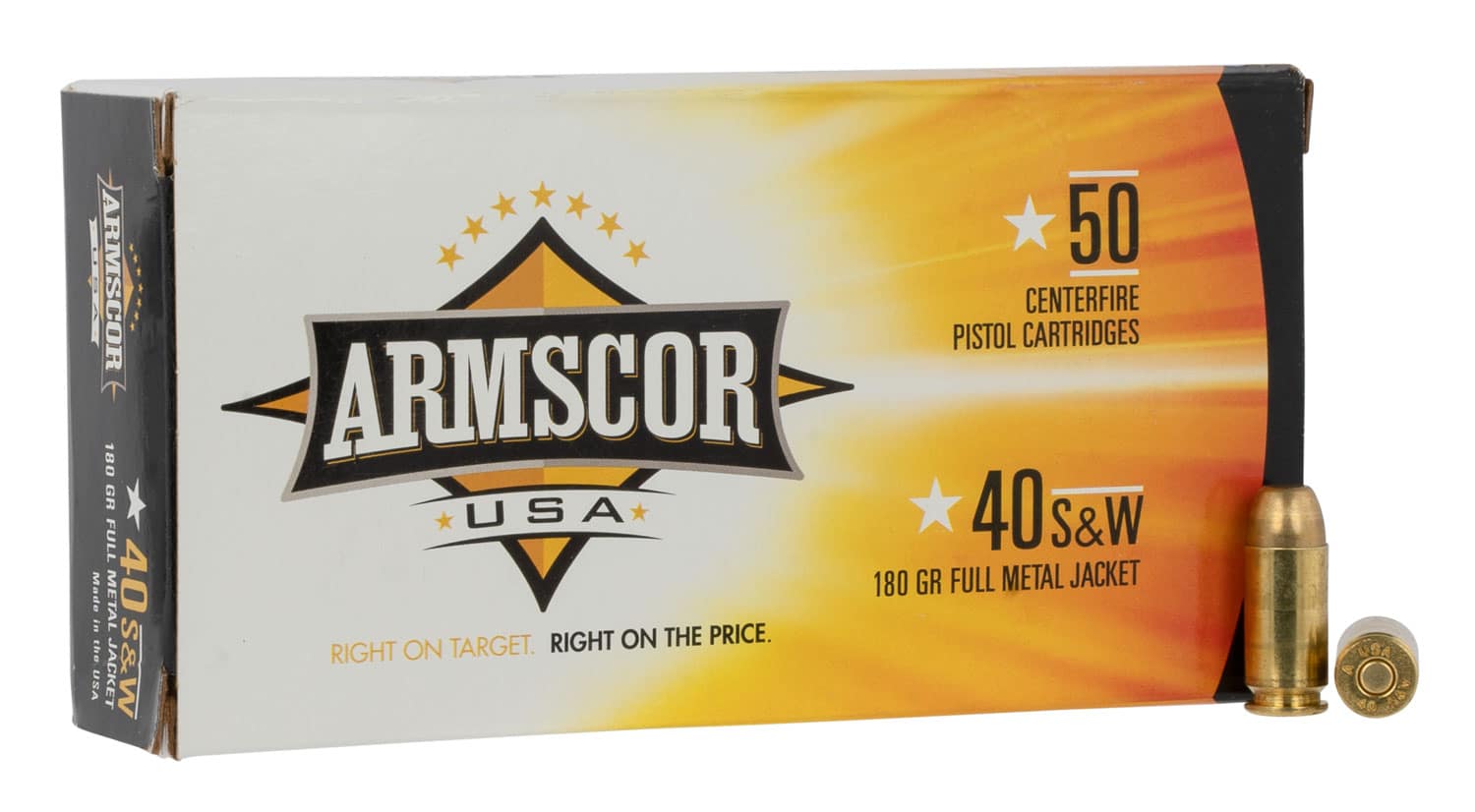 Armscor FAC402N USA 40S&W 180gr Full Metal Jacket 50 Per Box/20 Case