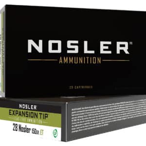 Nosler 40039 E-Tip 28Nosler 150gr E Tip Lead Free 20 Per Box/10 Case