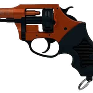 Charter Arms 82090 Pro 209  209 Primers, 6rd Orange Cerakote Aluminum Frame, Black Rubber Grips