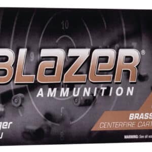CCI 5201 Blazer Brass Handgun 9mmLuger 124gr Full Metal Jacket 50 Per Box/20 Case