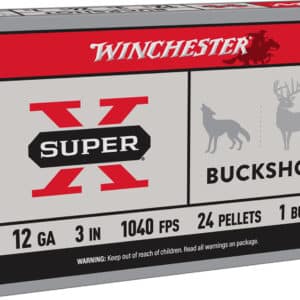 Winchester Ammo XB1231 Super X  12Gauge 3" 1Buck Shot 5 Per Box/50 Case
