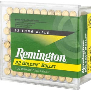 Remington Ammunition 21276 Golden Bullet  22LR 40gr Plated Lead Round Nose 100 Per Box/50 Case