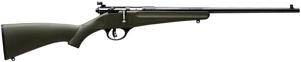 Savage Arms 13790 Rascal Youth 22 LR 1rd 16.13" Matte Black Sporter Barrel, Matte Black Carbon Steel Receiver, Green Fixed Synthetic Stock, Right Hand