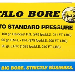 Buffalo Bore Ammunition 27G20 Standard Pressure Strictly Business 380ACP 90gr Jacket Hollow Point 20 Per Box/12 Case