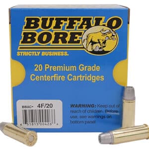 Buffalo Bore Ammunition 4F20 Deer Grenade Strictly Business 44Rem Mag +P 240gr Gas Checked Hollow Point 20 Per Box/12 Case