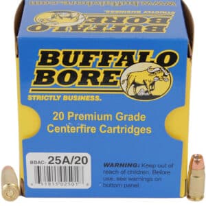 Buffalo Bore Ammunition 25A20 Heavy Strictly Business 357Sig 125gr Jacketed Hollow Point 20 Per Box/12 Case