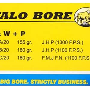 Buffalo Bore Ammunition 23B20 Heavy Strictly Business 40S&W +P 180gr Jacket Hollow Point 20 Per Box/12 Case