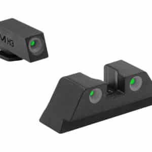 Meprolight USA 102223101 Tru-Dot Sight Set Green Tritium Front & Rear, Compatible w/Glock Frame 17/19/22/23/24/25/28/31/32/33/34/35/37/38/39