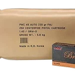 PMC 45ABP Bronze Battle Pack 45ACP 230gr Full Metal Jacket 250 Per Box/3 Case
