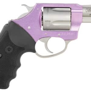 Charter Arms 53840 Undercover Lite Lavender Lady Small 38 Special 5rd 2" Stainless Steel Barrel & Cylinder, Lavender Aluminum Frame, Black Finger Grooved Rubber Grip, Exposed Hammer