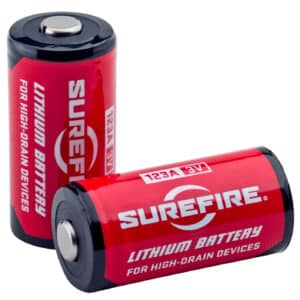 SureFire SF6BC 123A Batteries Red/Black 3.0 Volts 1,500 mAh (6) Single Pack Clamshell